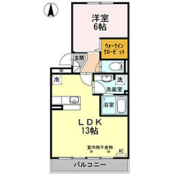シトロンフレア2 1LDKの間取図画像