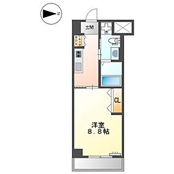 レガーロプラス 1Kの間取図画像