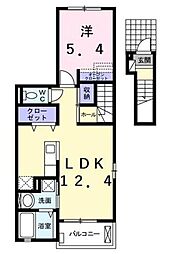 フィオーレ 1LDKの間取図画像