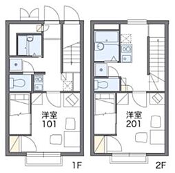 レオパレスマクシェリモラム古淵 1Kの間取図画像