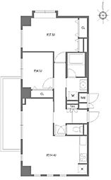 MG目黒駅前 13階2LDKの間取り