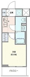 GENOVIA天王台 1Kの間取図画像