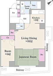 ハイエスト荻窪 2LDKの間取図画像