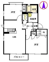 ファミールオガタ　Ｂ棟 B0201 ｜ 熊本県上益城郡益城町大字広崎1012-2（賃貸アパート2LDK・2階・50.78㎡） その2