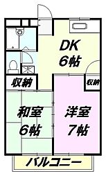 東町サンハイツ2 2DKの間取図画像