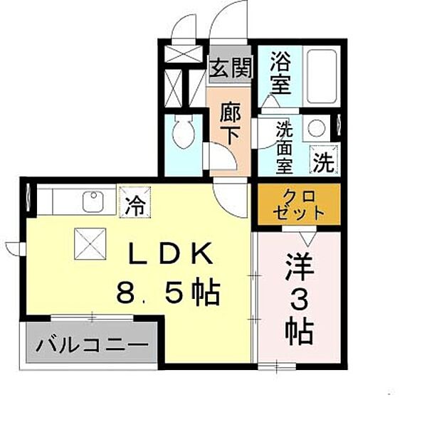 大阪府大阪市東住吉区鷹合１丁目(賃貸アパート1LDK・1階・31.26㎡)の写真 その2