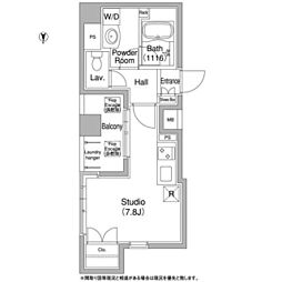 コンフォリア銀座EAST ワンルームの間取図画像