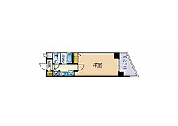 パークコート太宰府 1Kの間取図画像