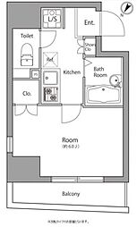 レピュア大塚 1Kの間取図画像