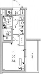 スカイコートヒルズ品川御殿山 1Kの間取図画像