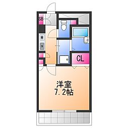 ALEGRIAPLACE熊取 1Kの間取図画像
