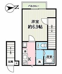 VenusVillage小川 1Kの間取図画像