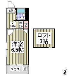 リブレス新河岸1 1Kの間取図画像