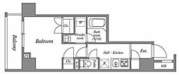 ACPResidence亀戸 1Kの間取図画像
