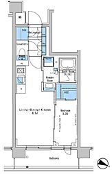 ルフォンプログレ中野富士見町ザ・レジデンス 1LDKの間取図画像