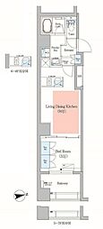 アーバネックス日本橋馬喰町 1LDKの間取図画像