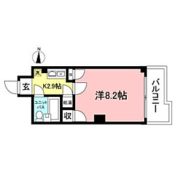 Y&Eパレス 1Kの間取図画像