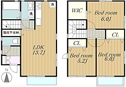 町田市矢部町戸建Ｂ棟 3LDKの間取り