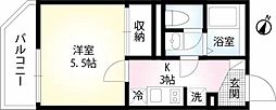 メゾンフォーレスト 1Kの間取図画像