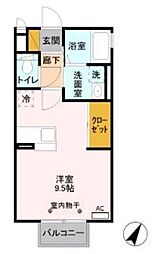 ディアコート・A ワンルームの間取図画像