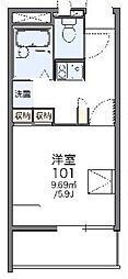 レオパレスグリーンヒルズ 1Kの間取図画像