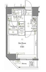 DIPS墨田EAST 5階1Kの間取り