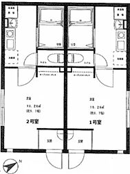 リーヴェルポート横浜南Applause 1Kの間取図画像