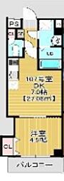 soare幕張2nd 1DKの間取図画像