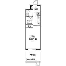 ガーデン荻窪 1Kの間取図画像
