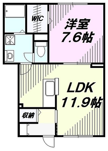 ヴォナール・カーサ ｜埼玉県入間市大字上藤沢(賃貸アパート1LDK・1階・46.46㎡)の写真 その2