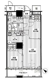 ザ・トーキョータワーズシータワー 2LDKの間取図画像