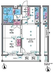 GENOVIA竹ノ塚 2LDKの間取図画像