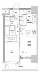 オーパスレジデンス武蔵小山 1LDKの間取図画像