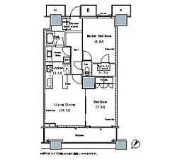 ＴＨＥ　ＴＯＫＹＯ　ＴＯＷＥＲＳ　ＭＩＤＴＯＷＥＲ 26階2LDKの間取り