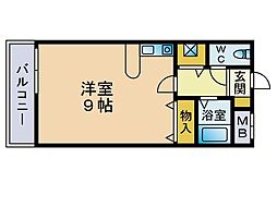 パラッツオ春日 ワンルームの間取図画像