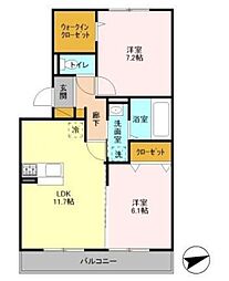 ルーチェ 2LDKの間取図画像