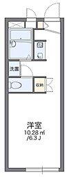 レオパレスアルカディア 1Kの間取図画像