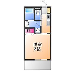 VievleKitahanada 1Kの間取図画像