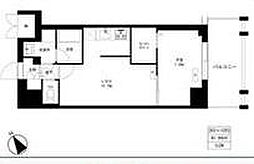 東京マンション 1LDKの間取図画像