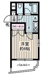 CrescentMOTONES 1Kの間取図画像