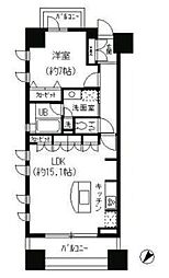 パークキューブ日本橋水天宮 3階1LDKの間取り