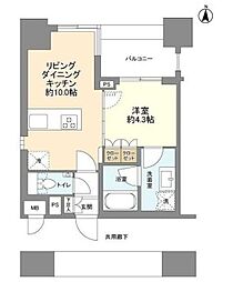 プレミスト西池袋 12階1LDKの間取り