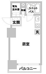ライオンズマンション八丁堀 ワンルームの間取図画像