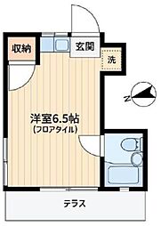 ジャルダンムトー ワンルームの間取図画像