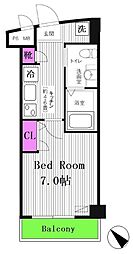 プラザSTH 1Kの間取図画像