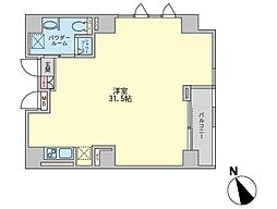 EXETOUR日本橋 ワンルームの間取図画像