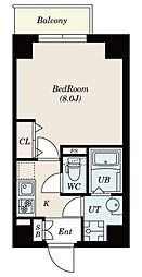 GRANPASEO神楽坂 1階1Kの間取り