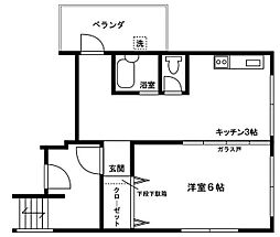 イトウビル塚田 3階1DKの間取り