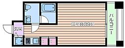 エスクレア御堂筋本町 1Kの間取図画像