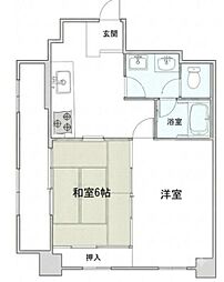 グレースフル相模原 2DKの間取図画像